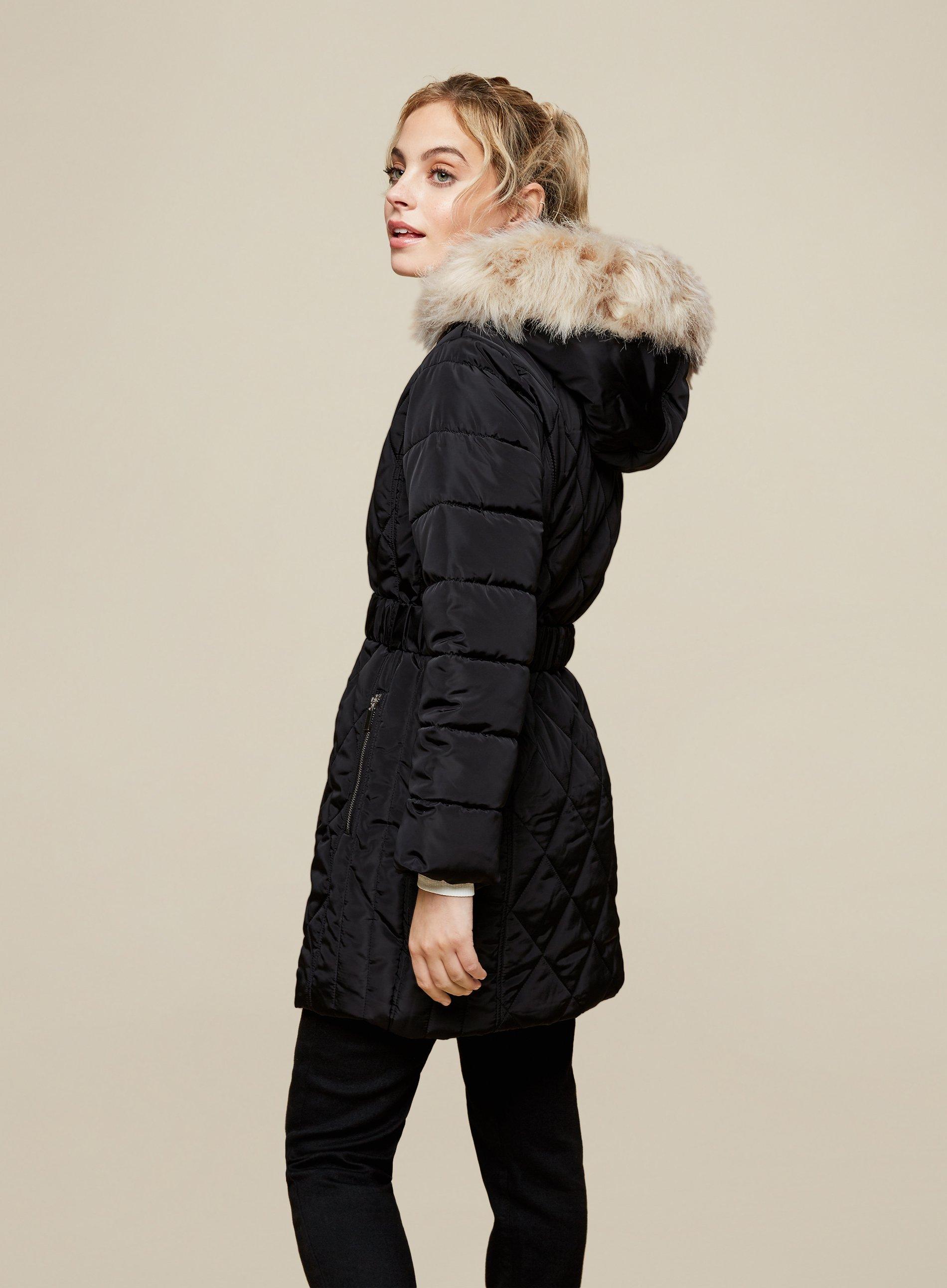 dorothy perkins black puffer coat