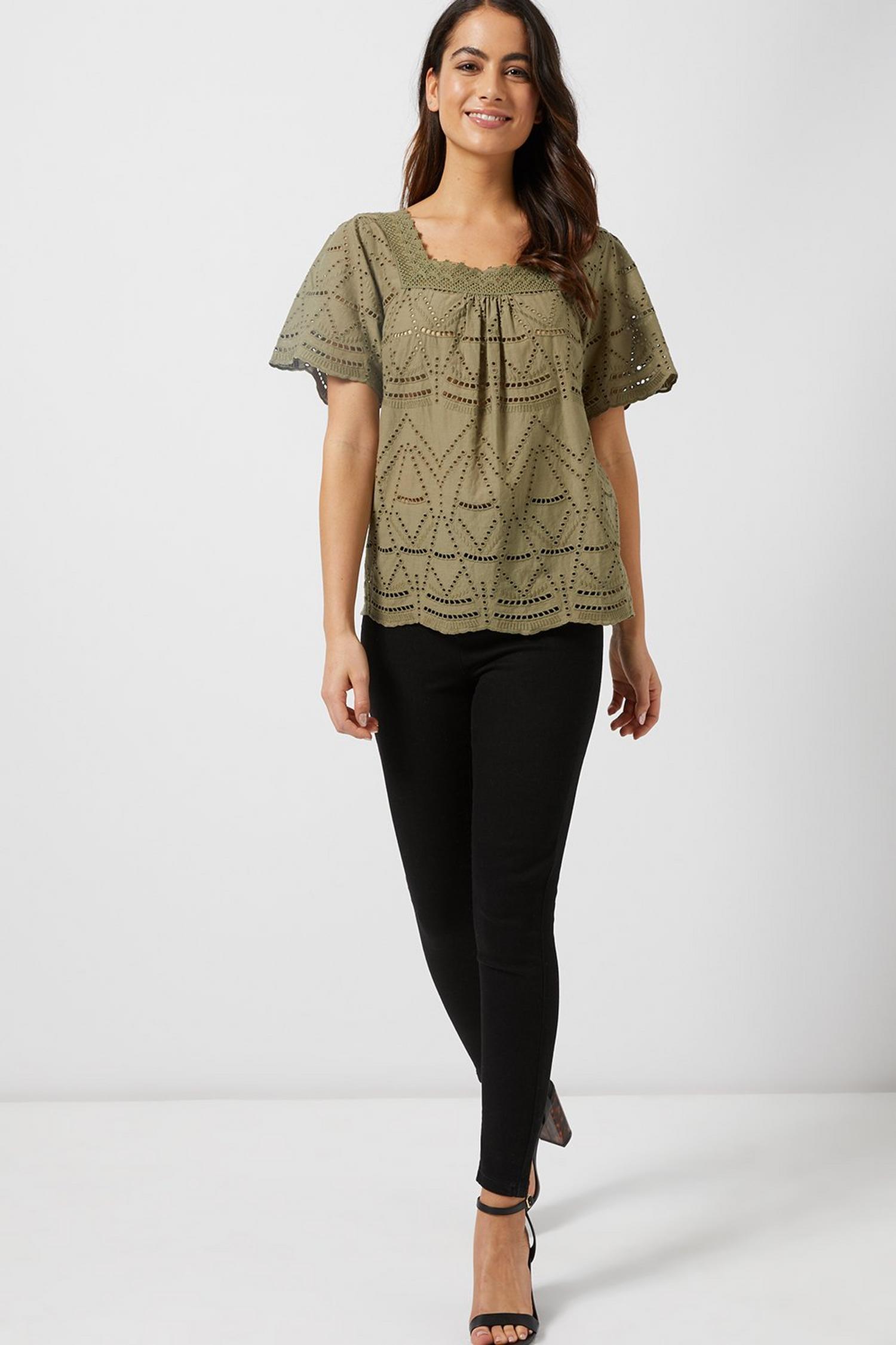 ladies khaki tops uk