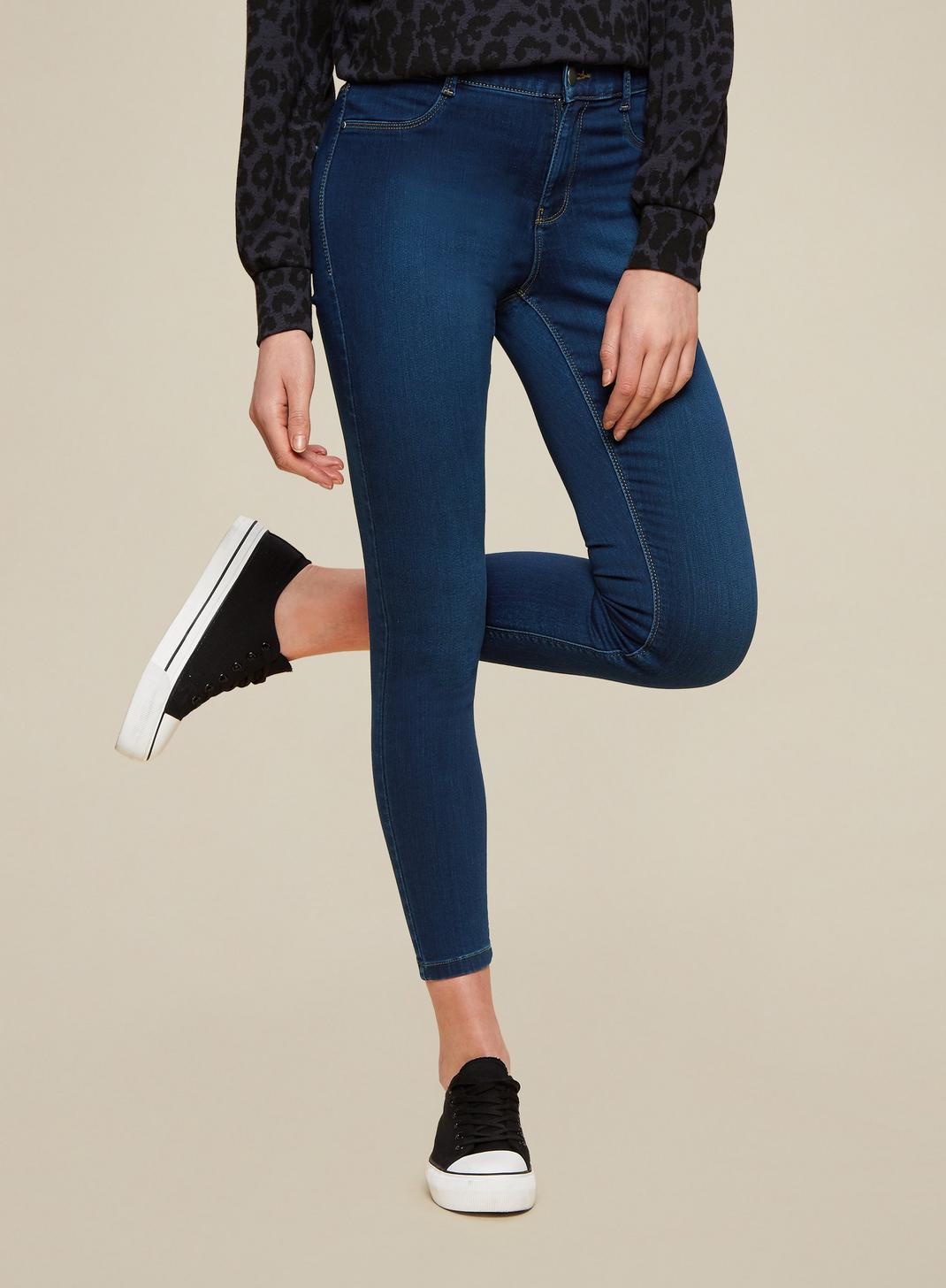 Indigo Abrasion Short Frankie Skinny Jeans | Dorothy Perkins EU