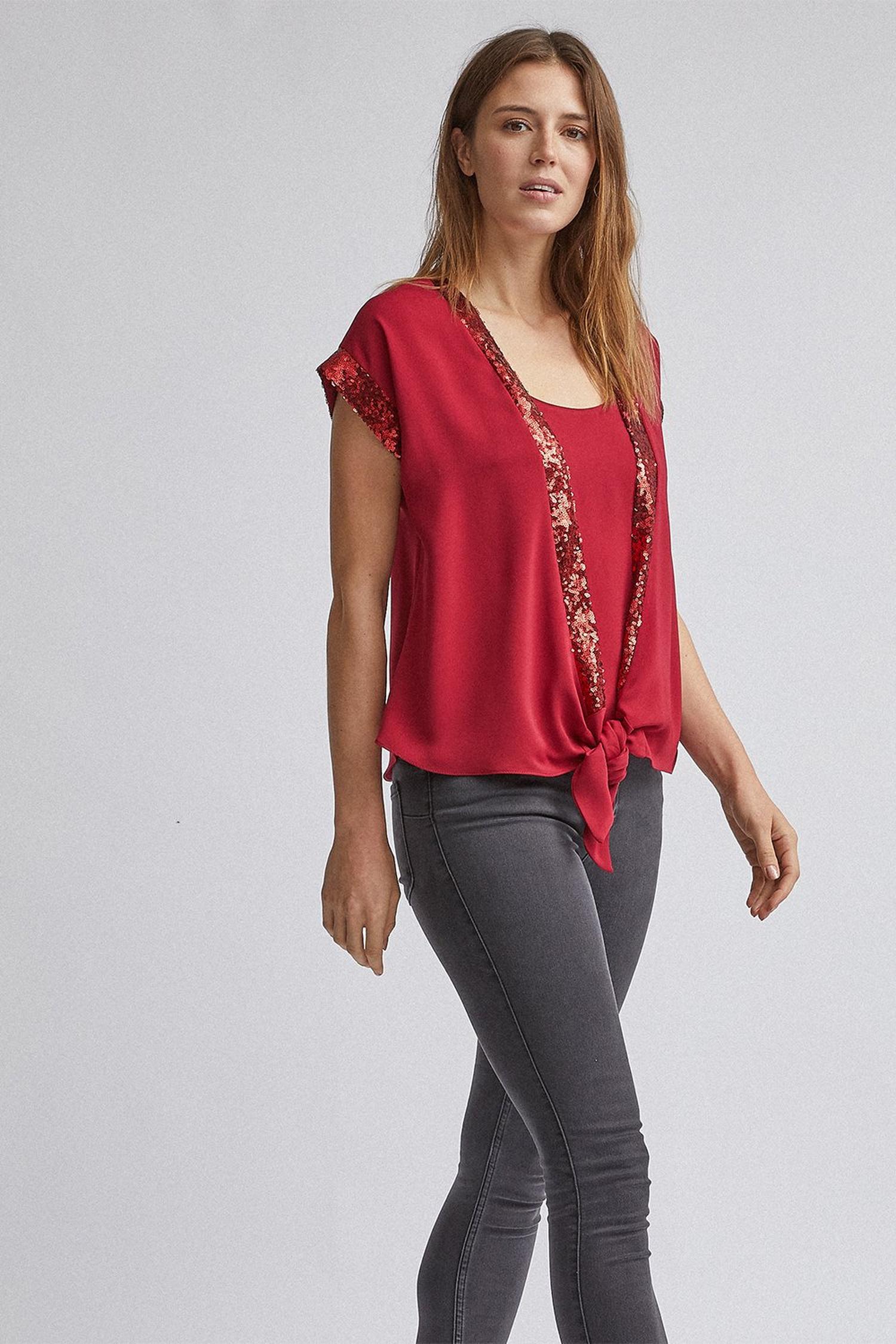 red sequin top uk