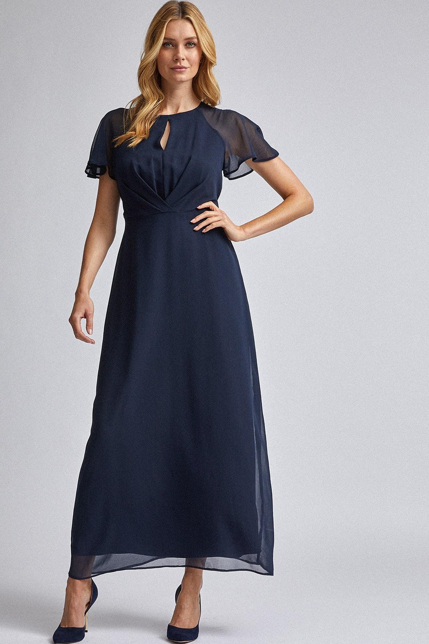 angel sleeve maxi dress