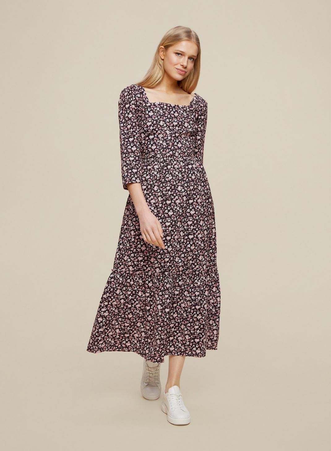 105 Lilac Floral Maxi Dress image number 1