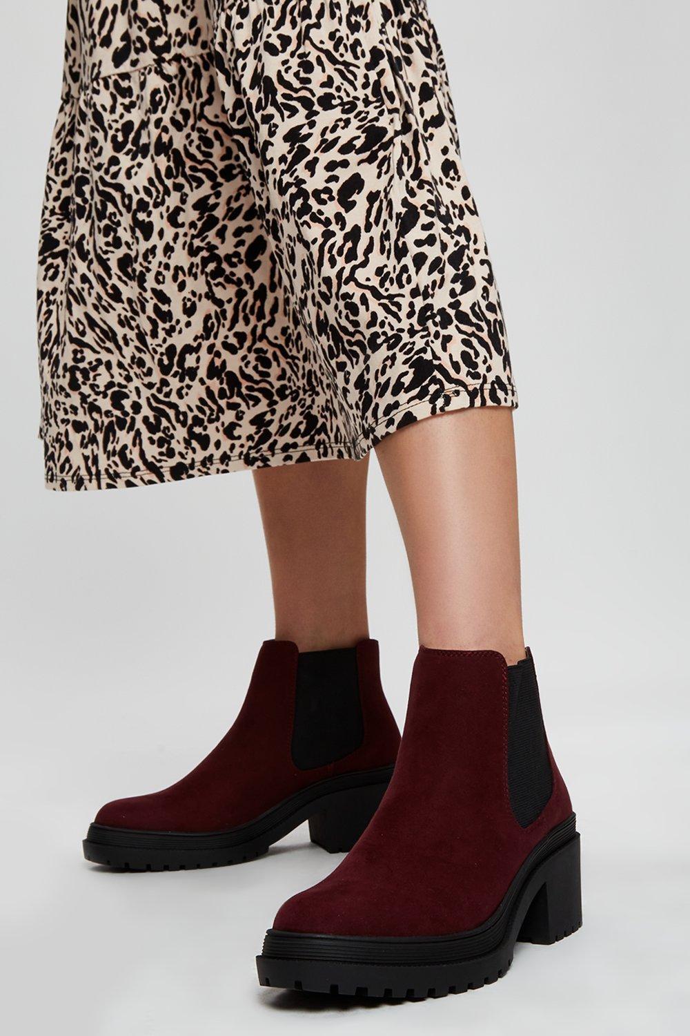 dorothy perkins burgundy boots