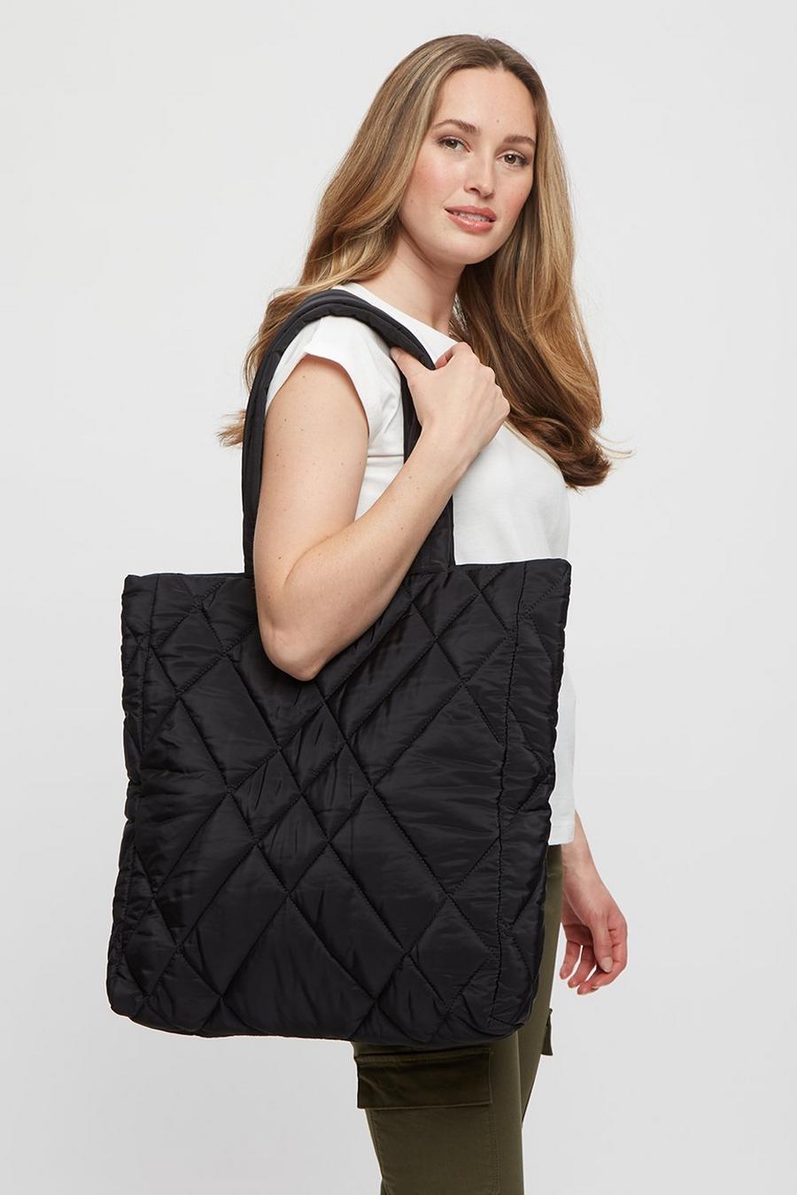 Quilted Nylon Shopper