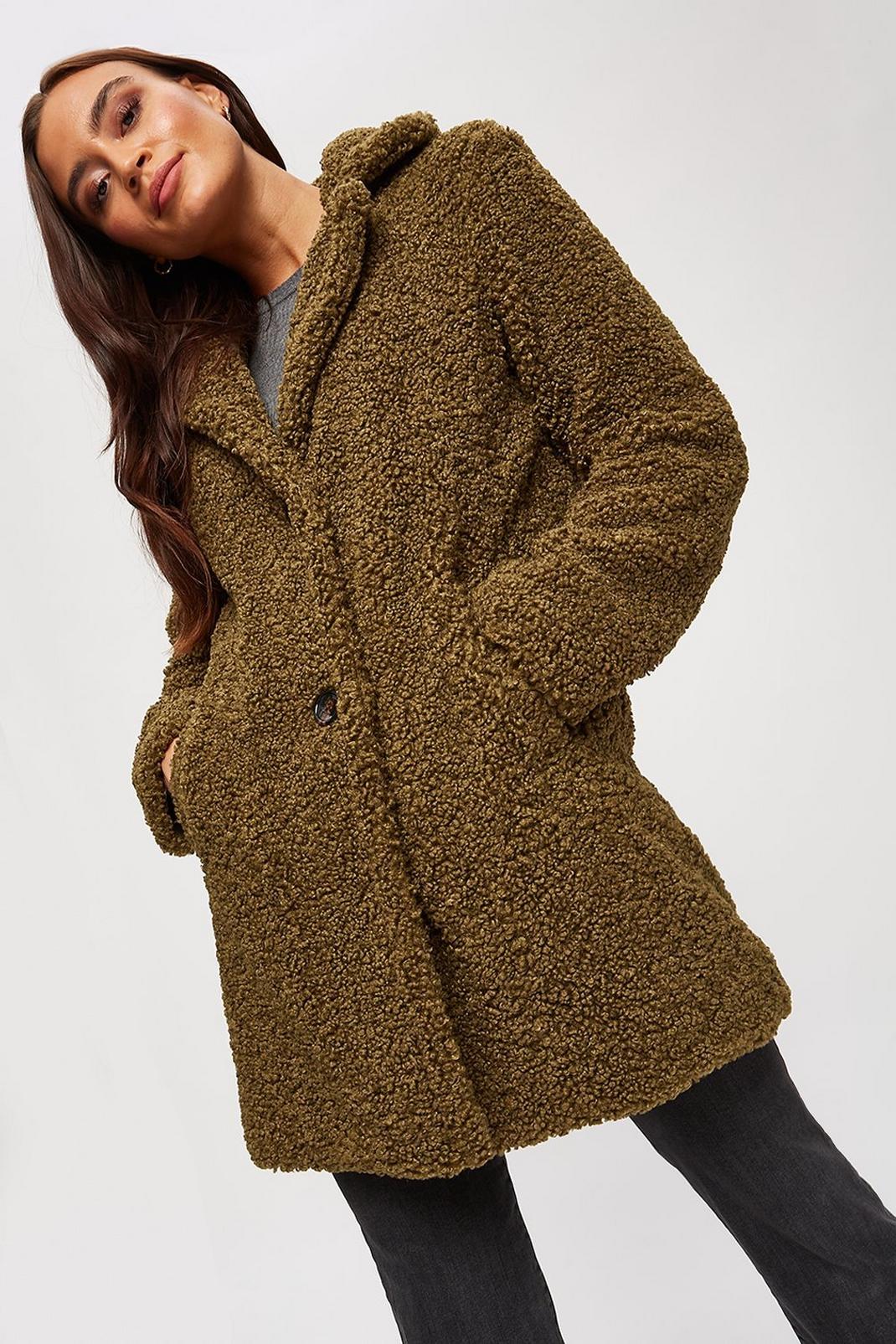 135 Long Teddy Casual Coat image number 1