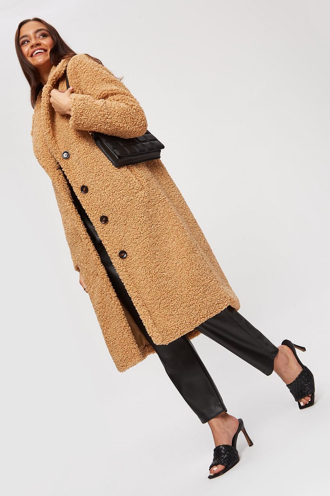 111 Luxe Maxi Soft Teddy Coat image number 2