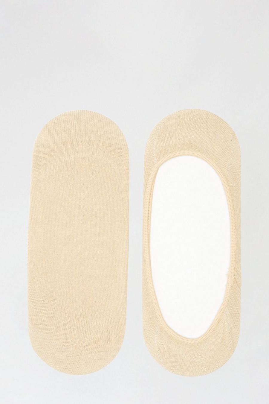 2 Pack Beige Footsies With Organic Cotton