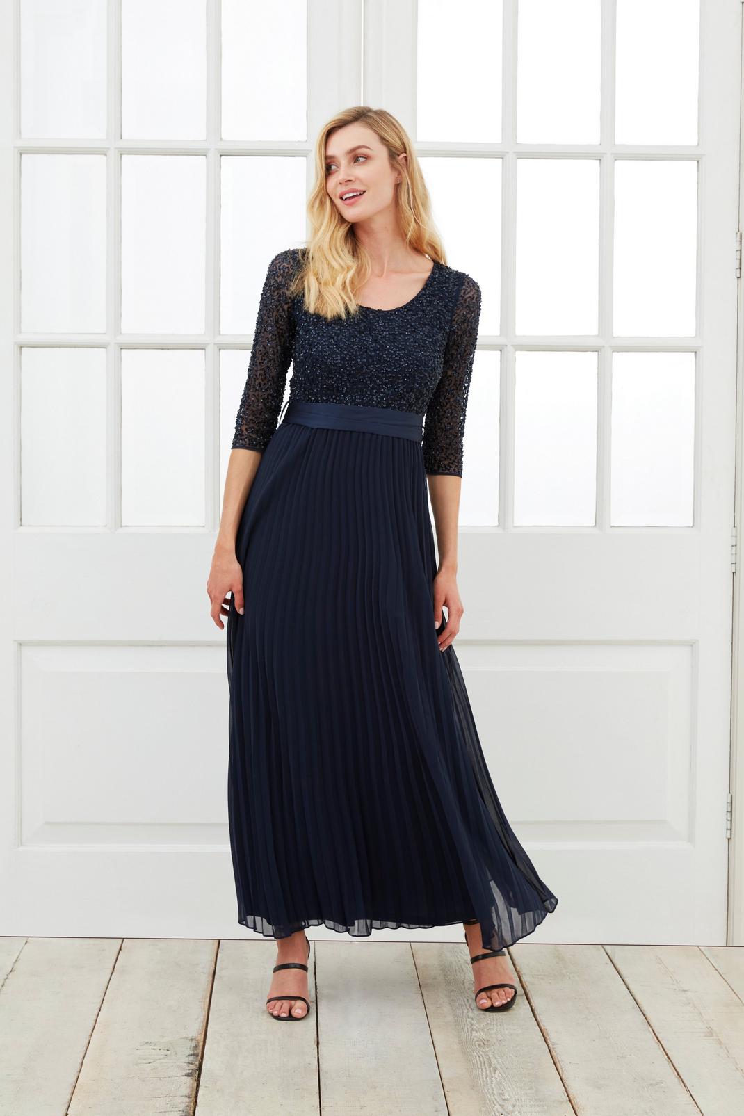 148 Sequin Pleated Maxi Dress image number 1