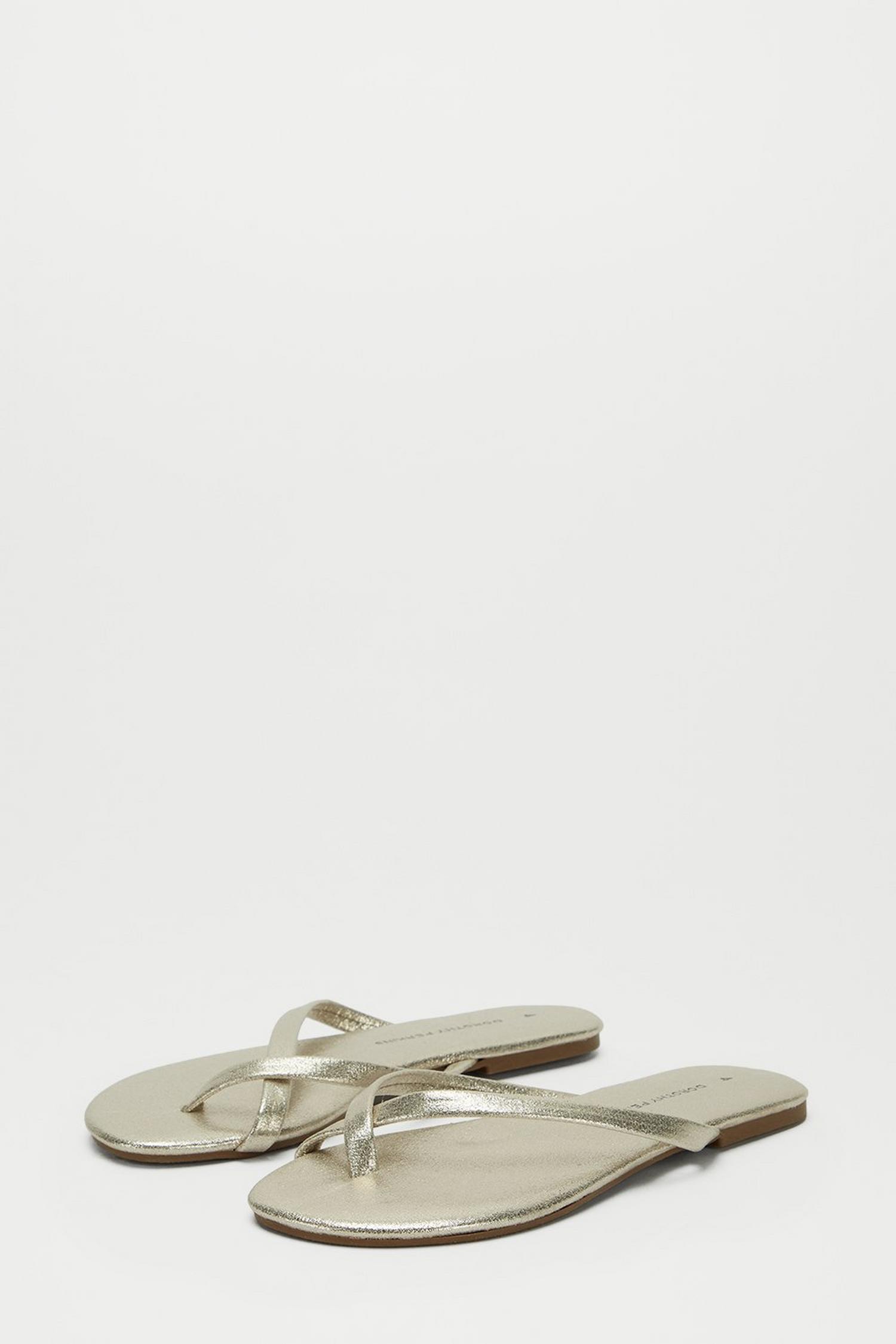 Gold Flip Flop Sandal | Dorothy Perkins UK