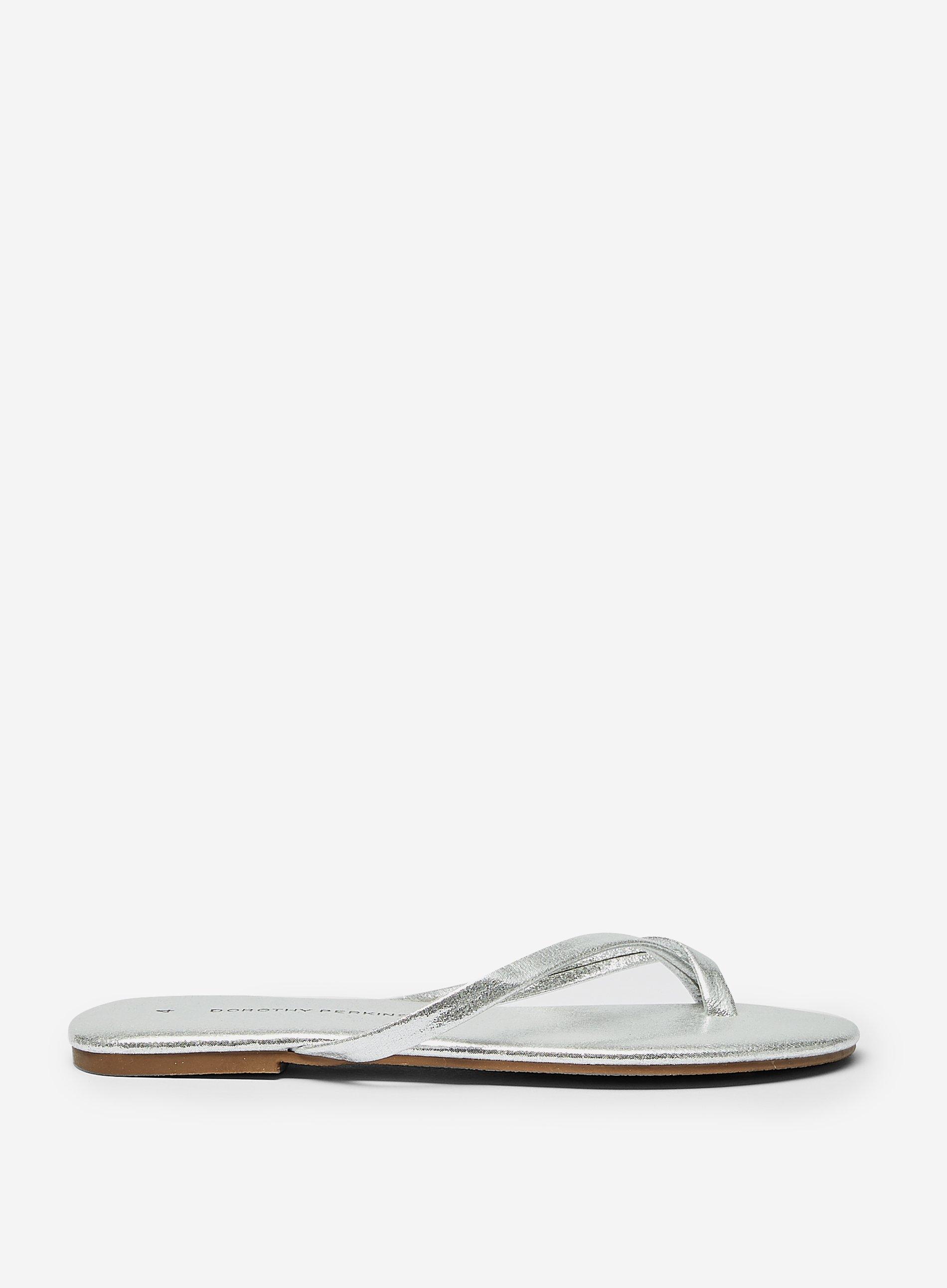 flip flop wedge silver