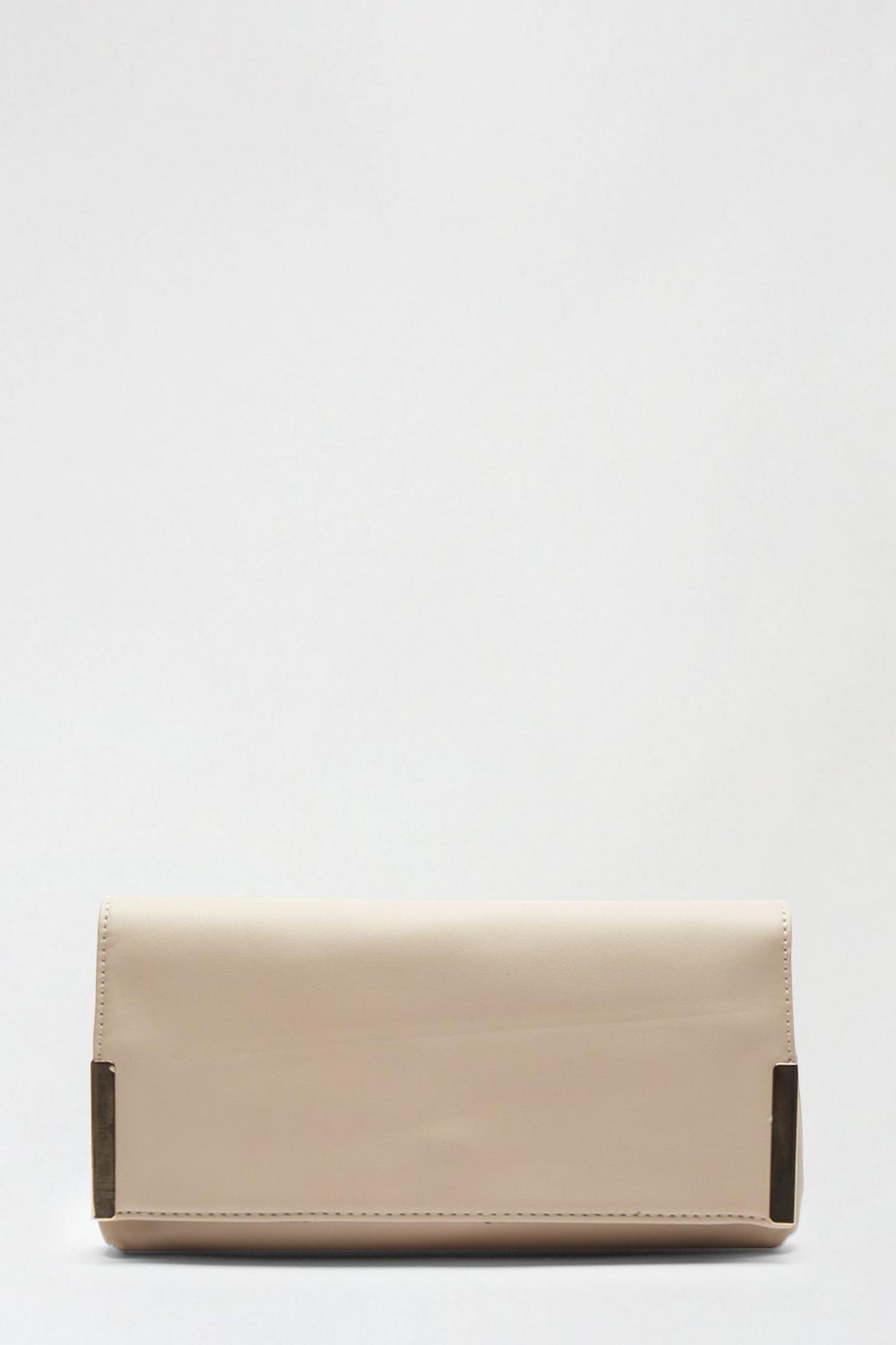 black and beige clutch bag