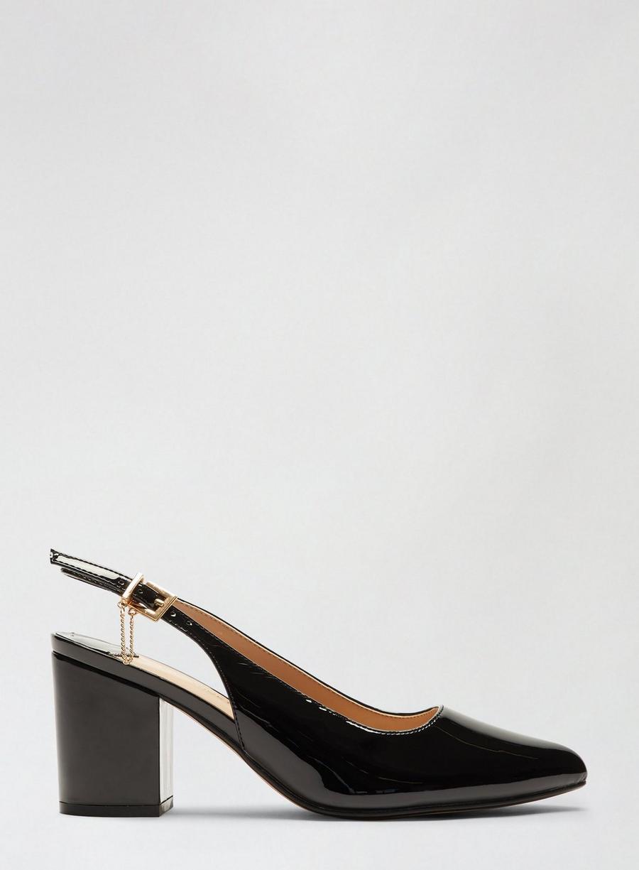 Wide Fit Black Everlyn Court Shoes