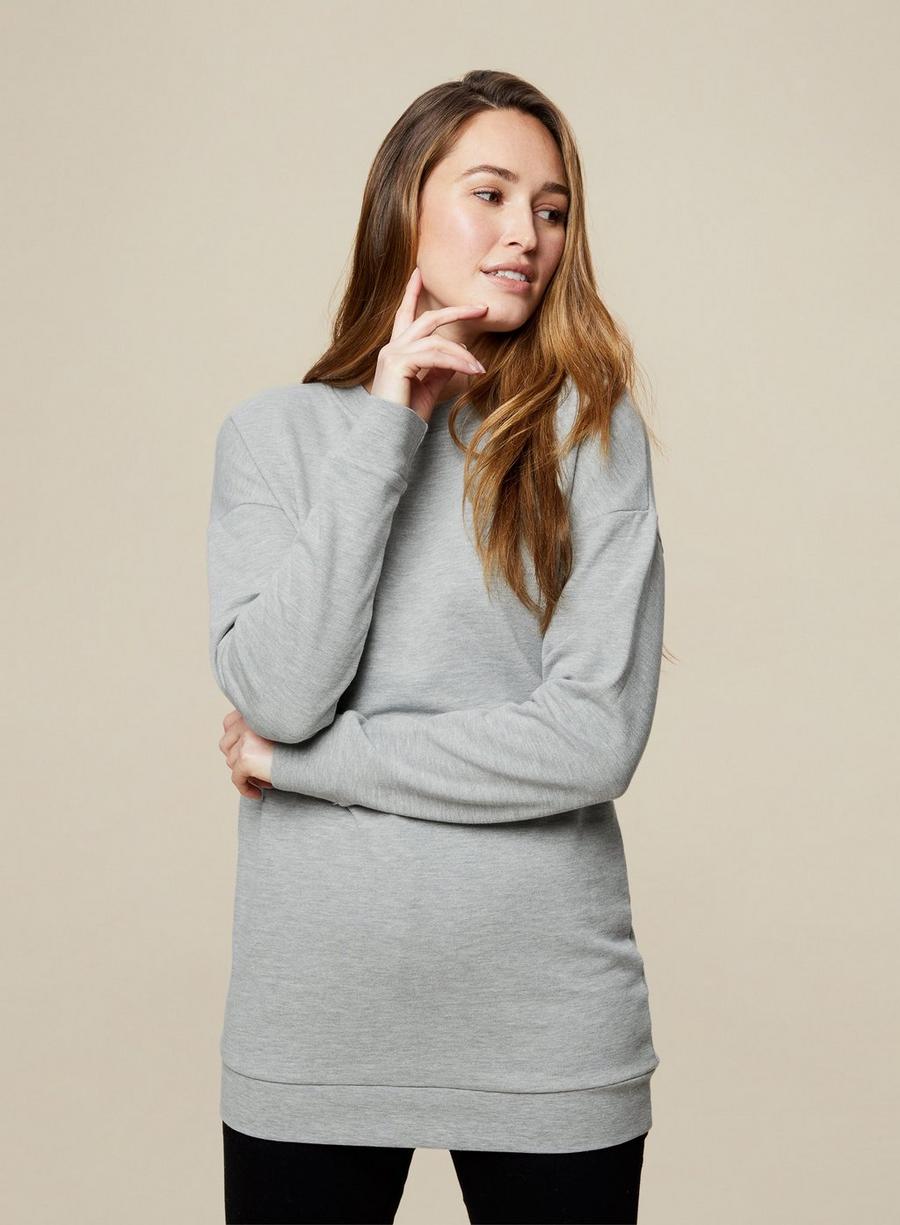 Grey Longline Sweatshirt
