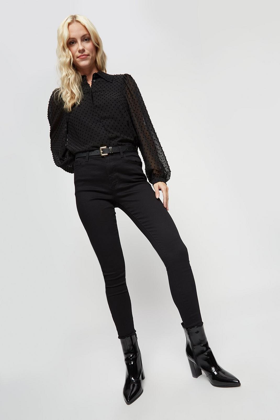 Black Long Alex Skinny Jeans | Dorothy Perkins UK