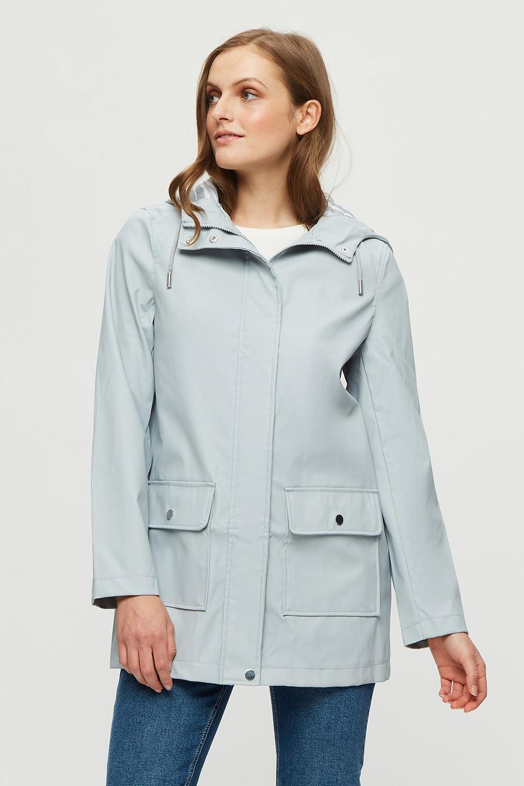Light Blue Raincoat | Dorothy Perkins UK
