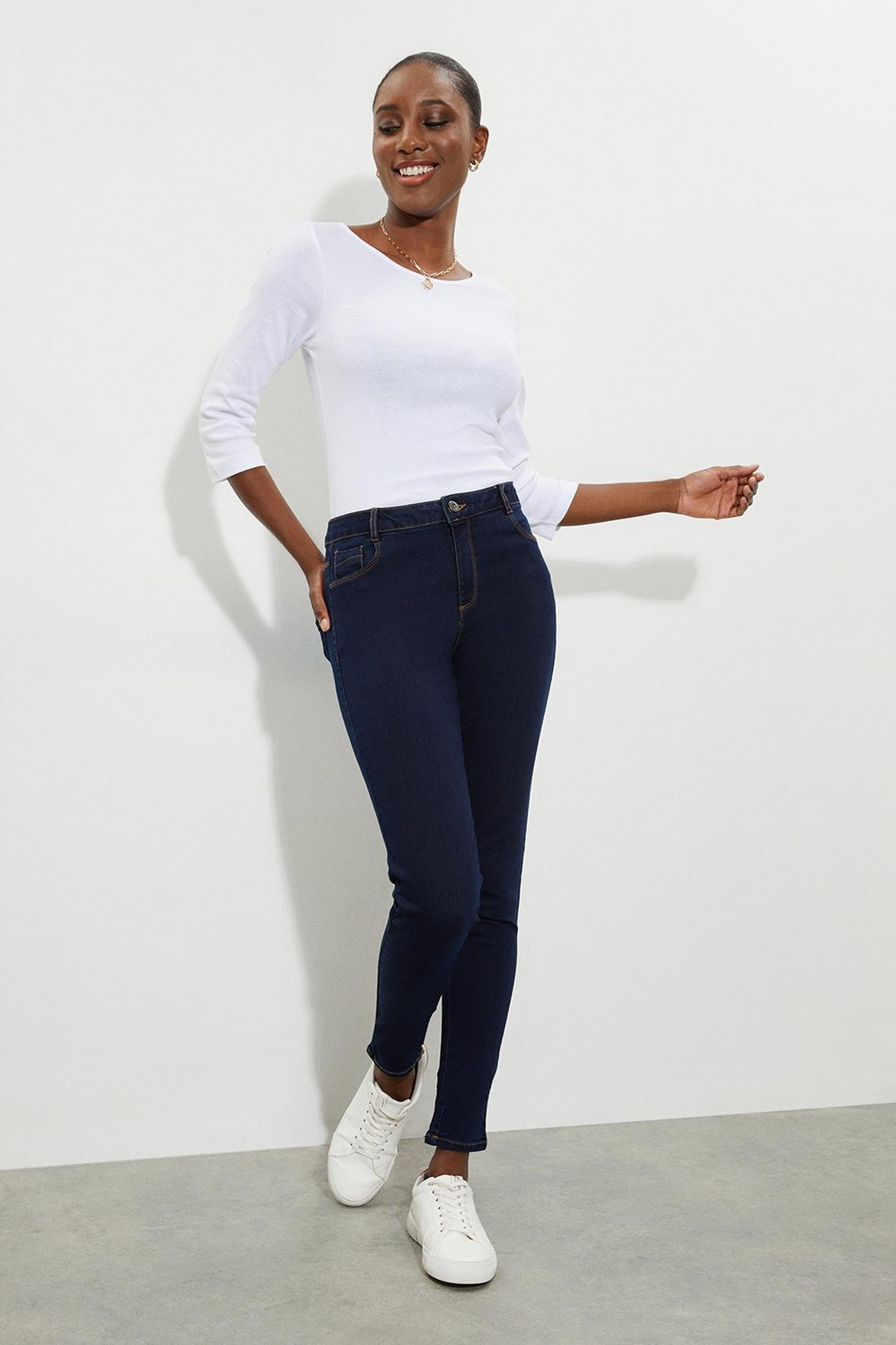 Indigo Regular Ellis Skinny Jeans | Dorothy Perkins UK