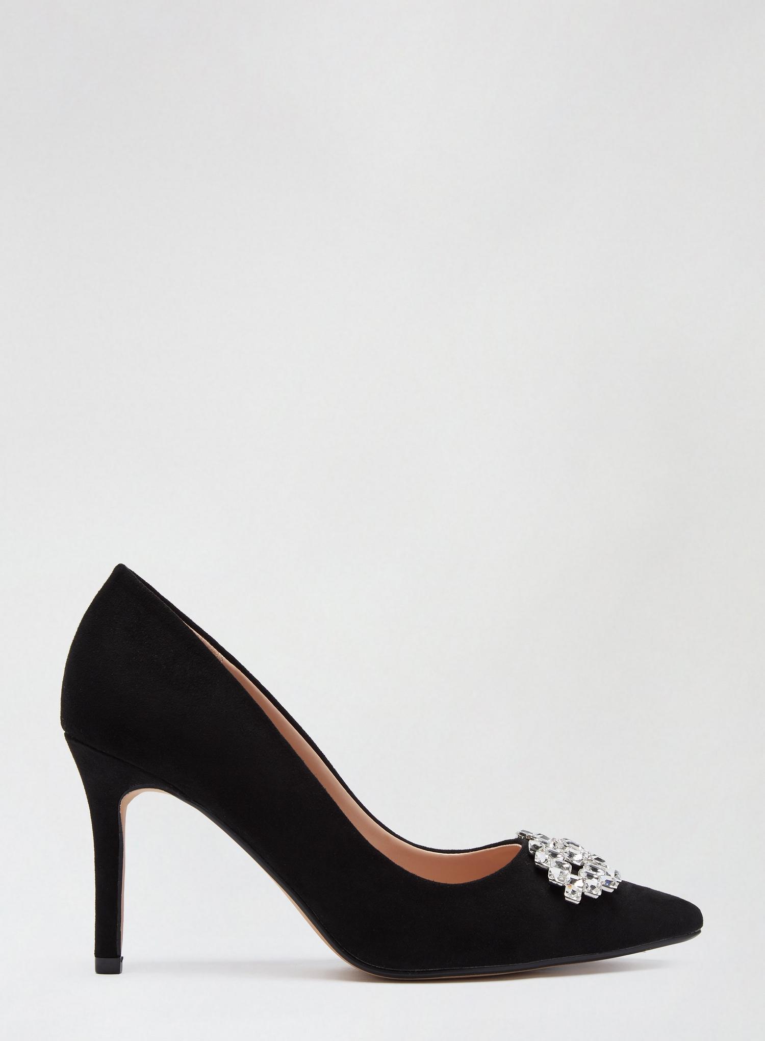 Black Delsea Embellished Court Shoes | Dorothy Perkins UK