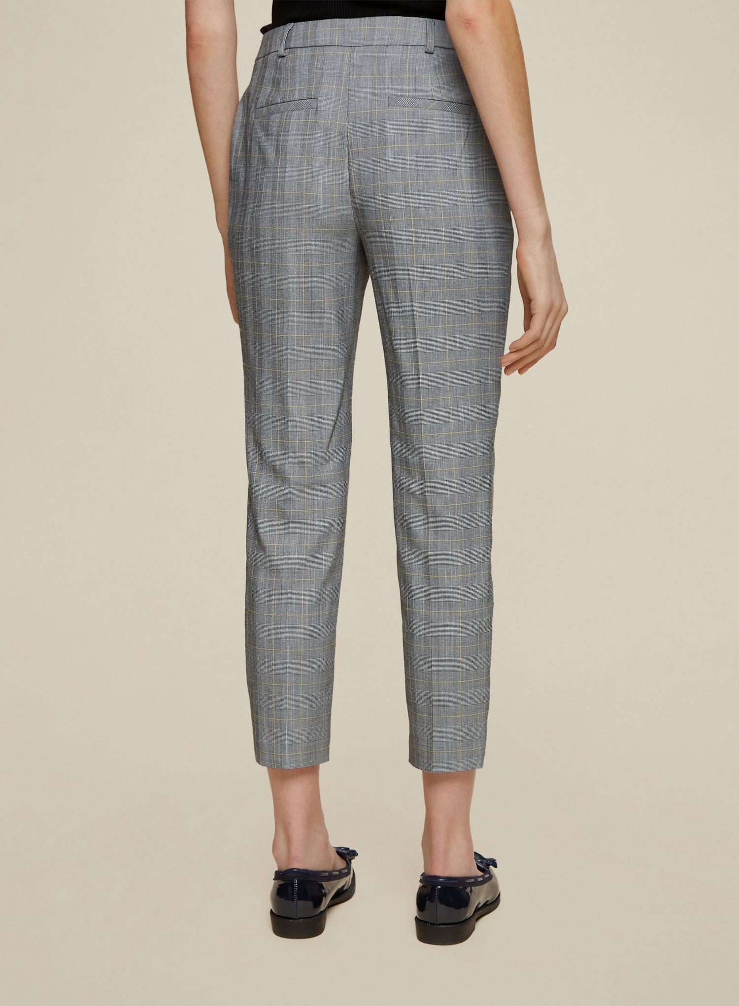 grey check pant coat