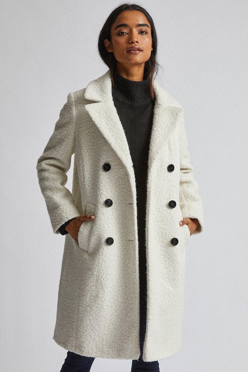 petite cream coat