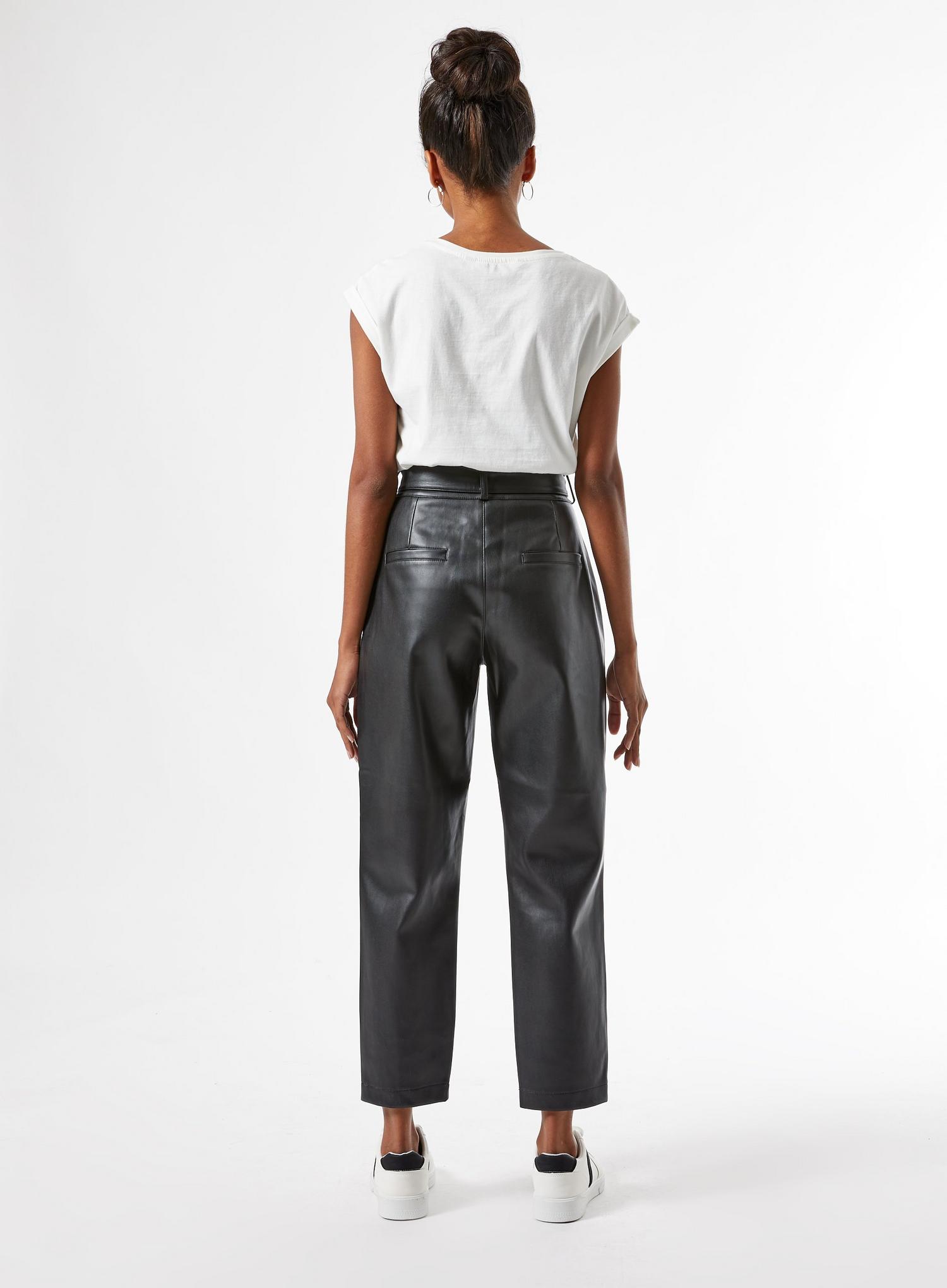 next petite black trousers