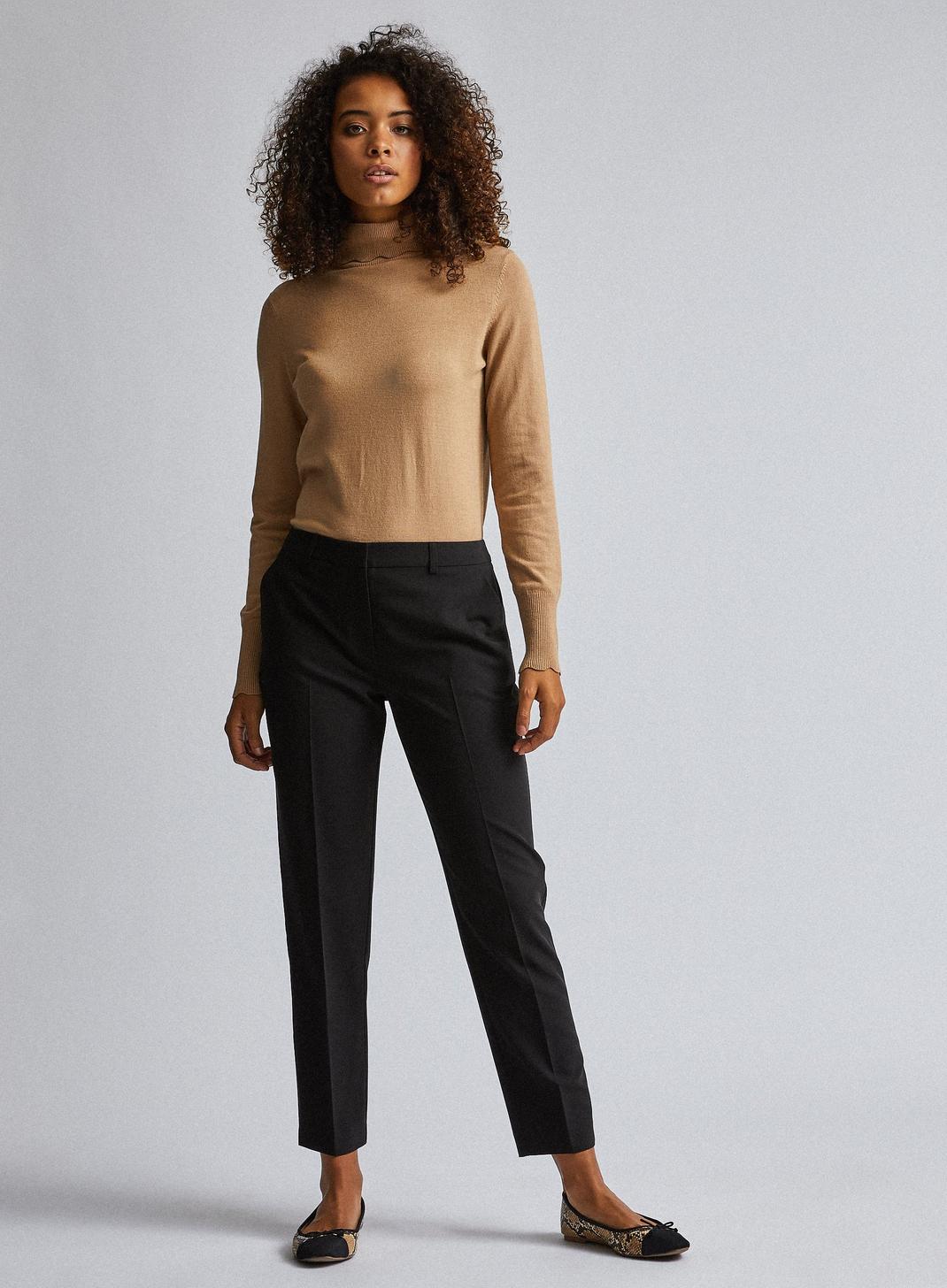 Tall Black Ankle Grazer Trousers | Dorothy Perkins UK