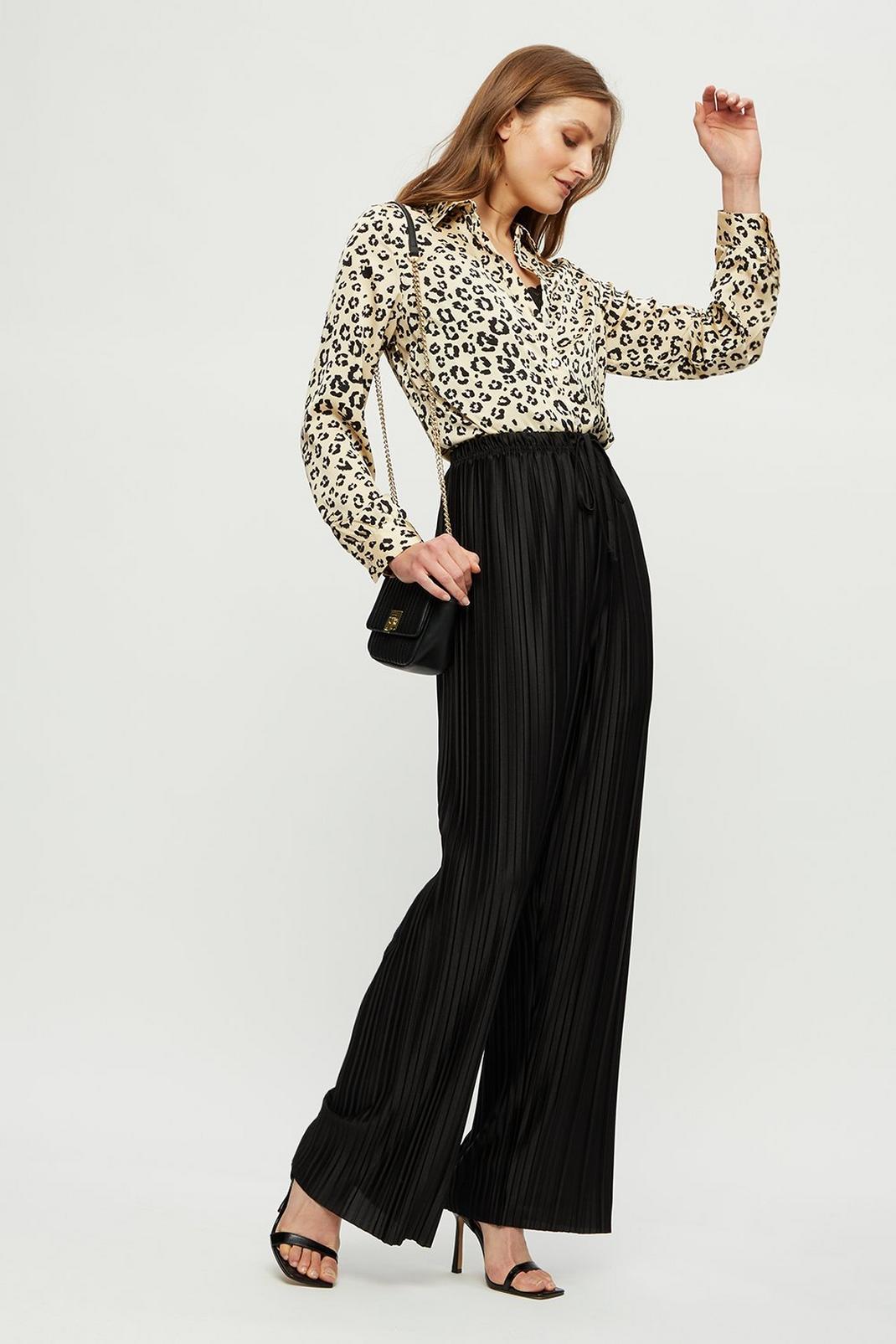 105 Jersey Pleated Wide Leg Trouser image number 1