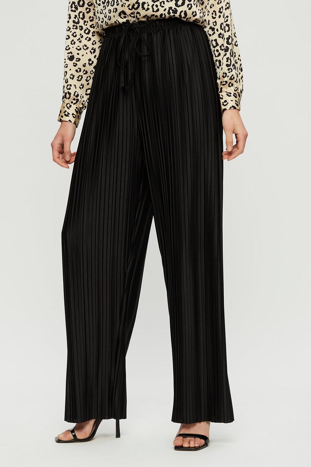 105 Jersey Pleated Wide Leg Trouser image number 2