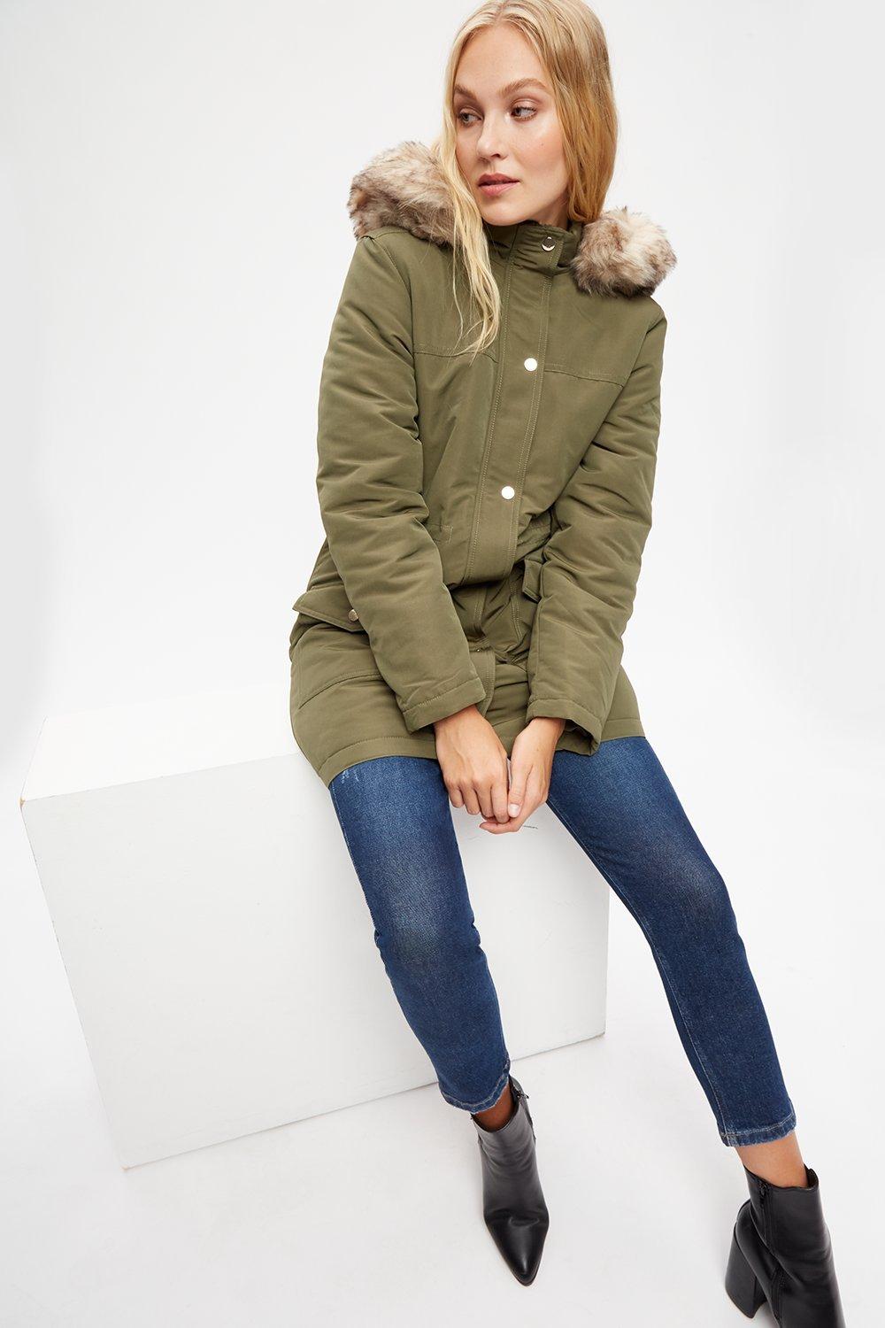 dorothy perkins khaki parka