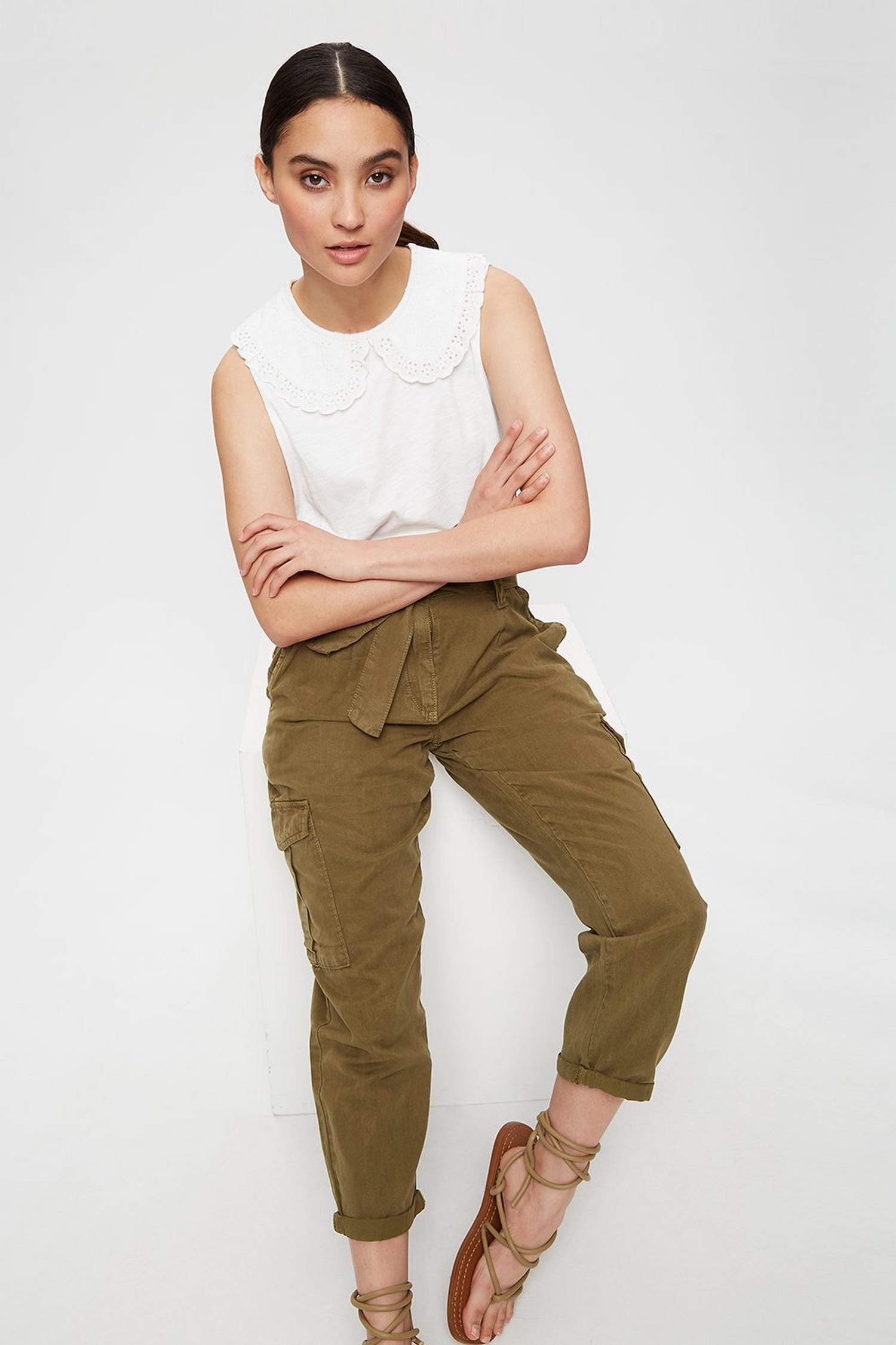 khaki utility trousers