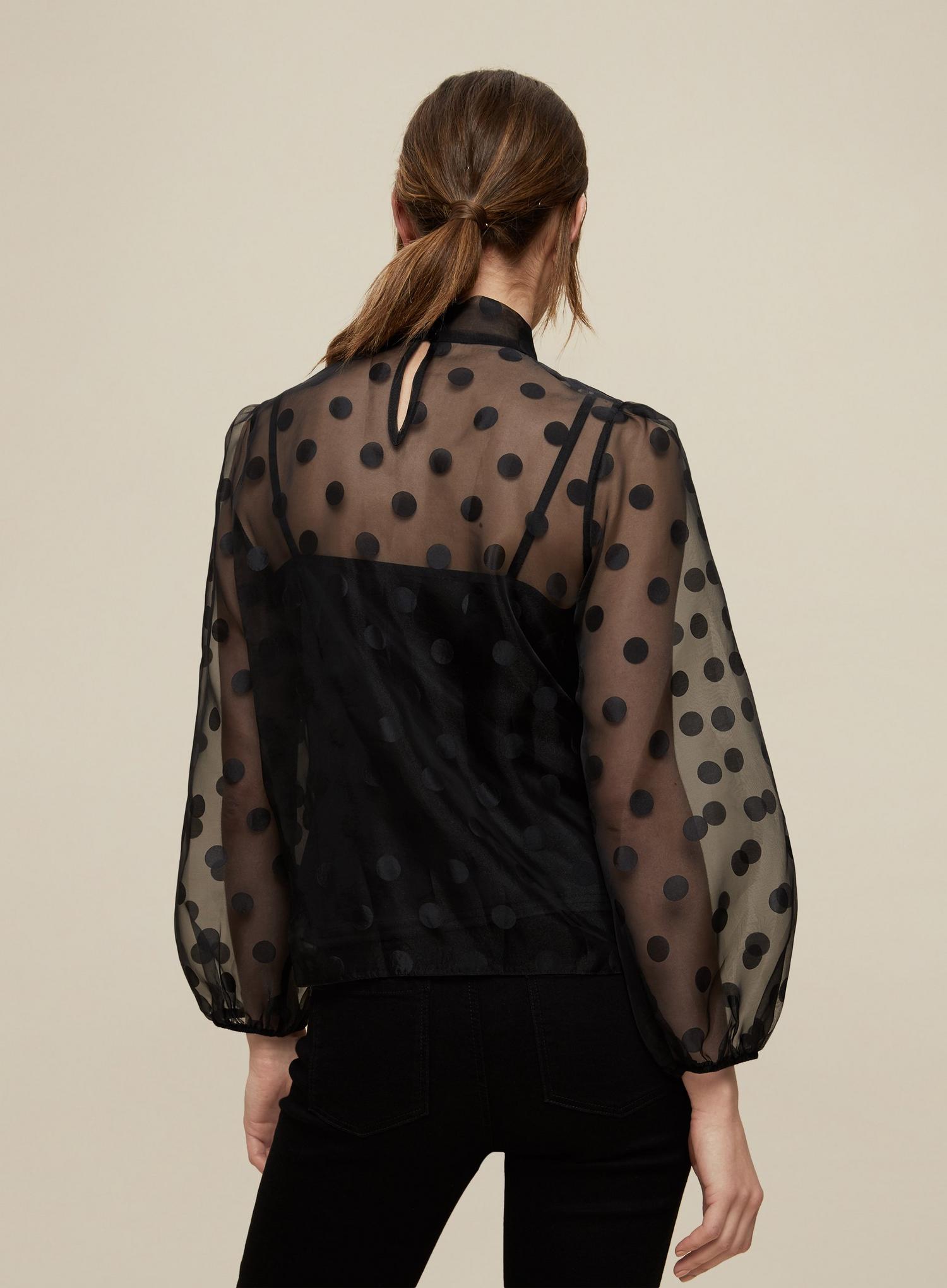 ORGANZA SPOT TIE TOP | Dorothy Perkins UK