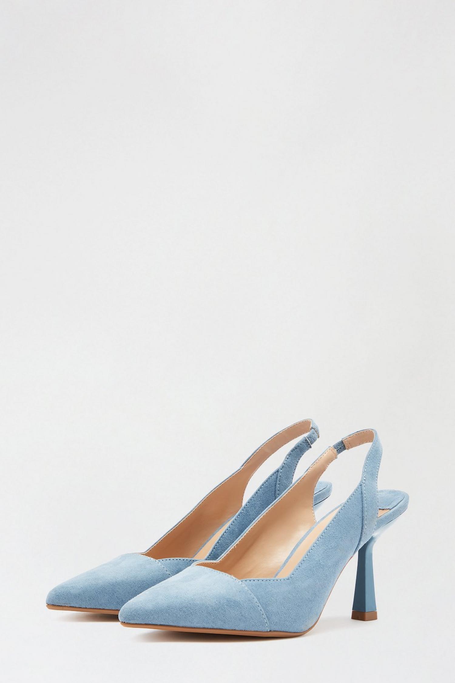 pale blue wide fit shoes