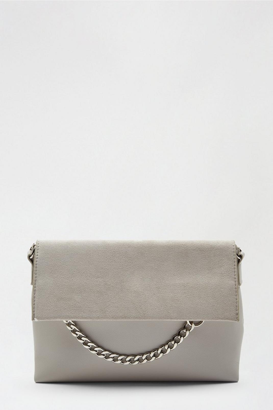 131 Grey Chain Ring Clutch Bag image number 2
