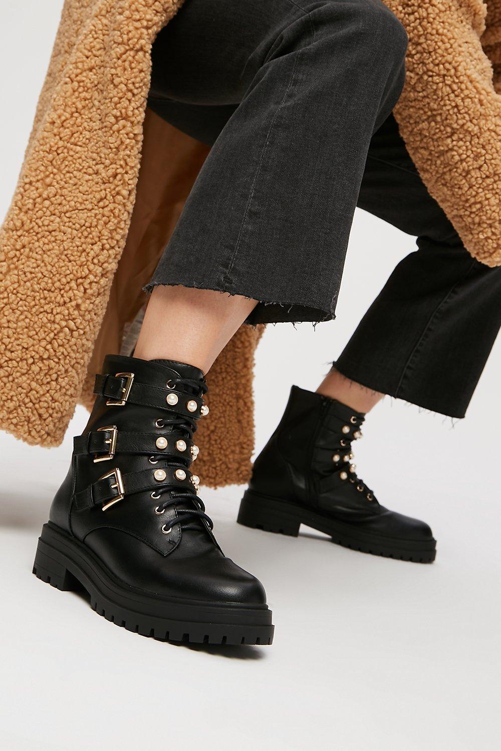 black lace up boots dorothy perkins