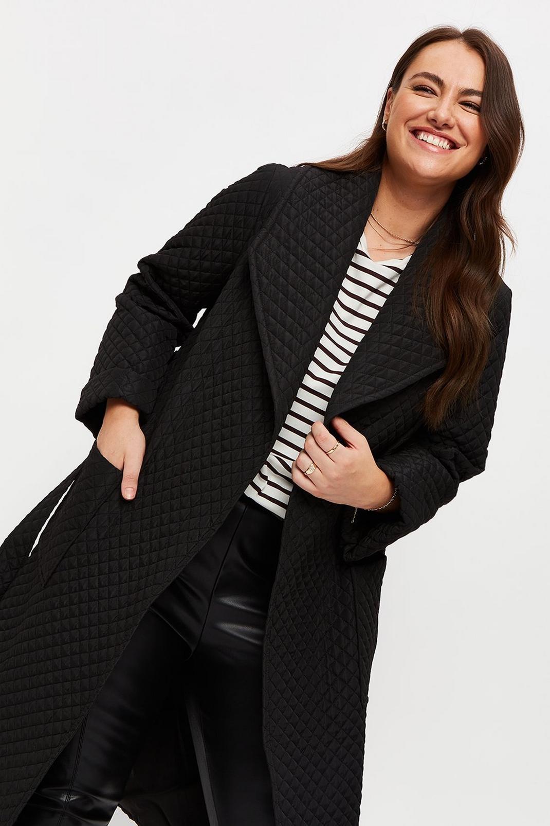 105 Curve Long Quilted Wrap Coat image number 2