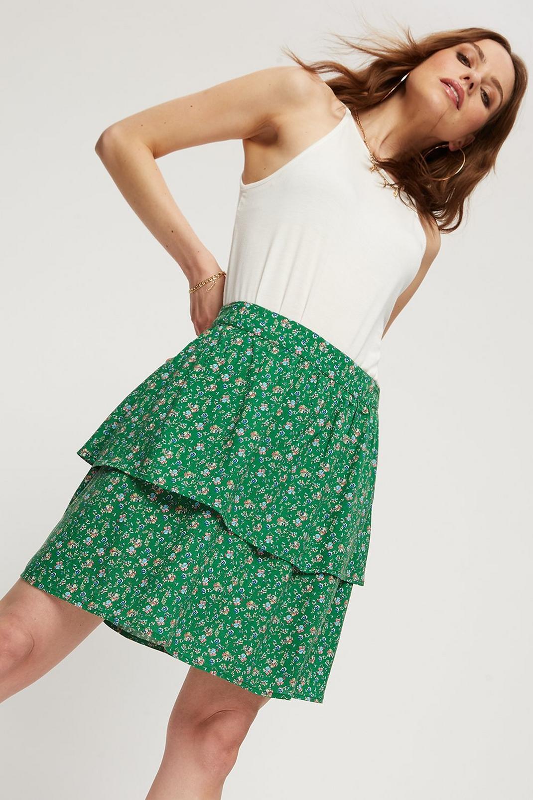130 Green Double Tier Skirt image number 2