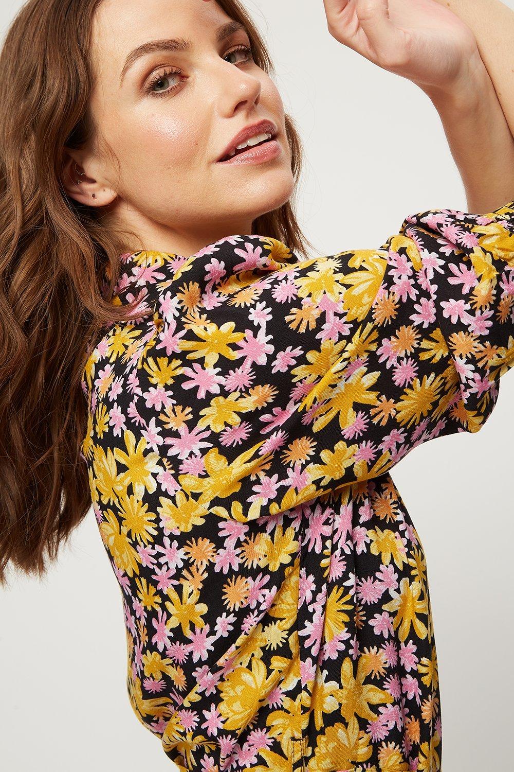 yellow floral dress dorothy perkins