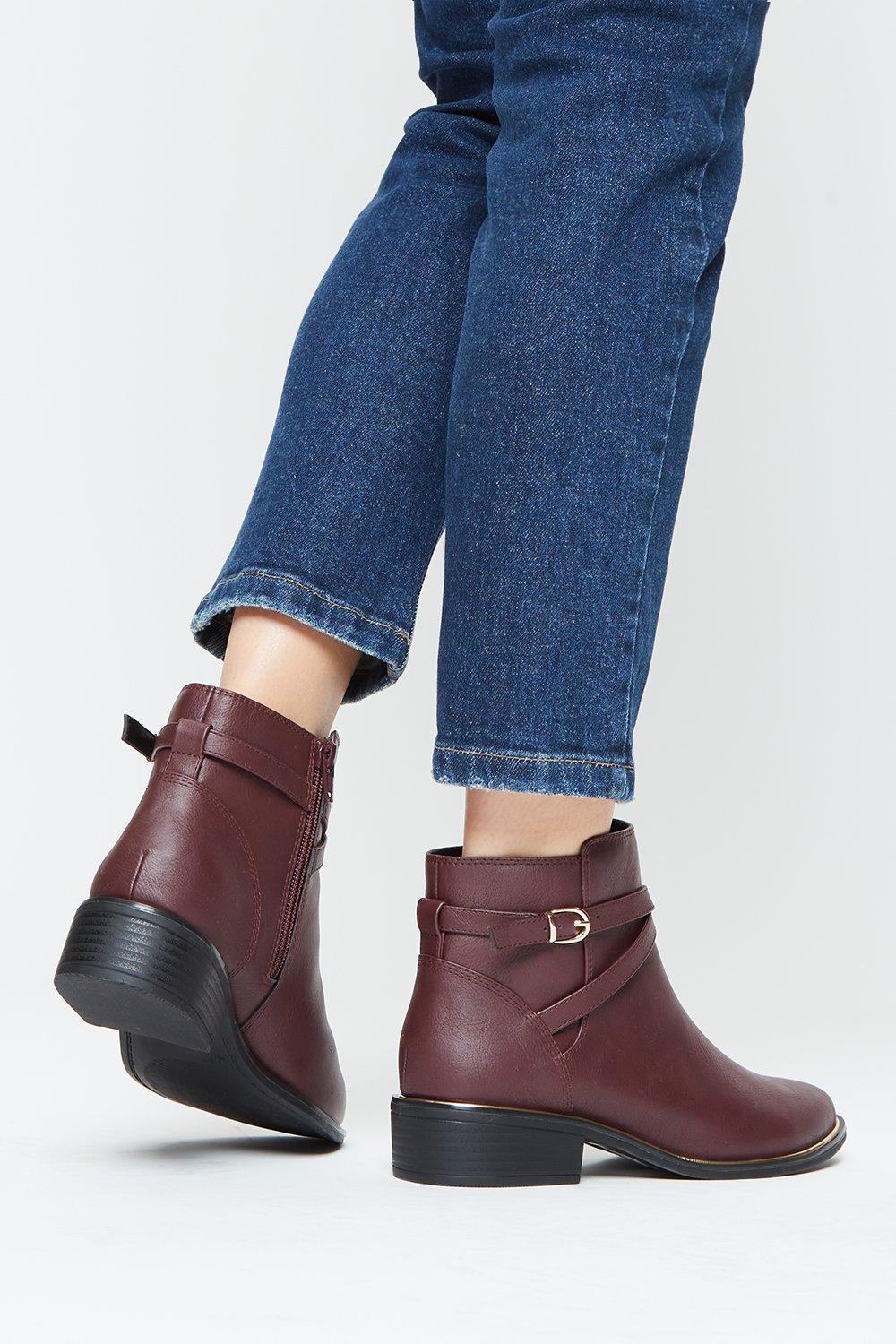 dorothy perkins burgundy boots