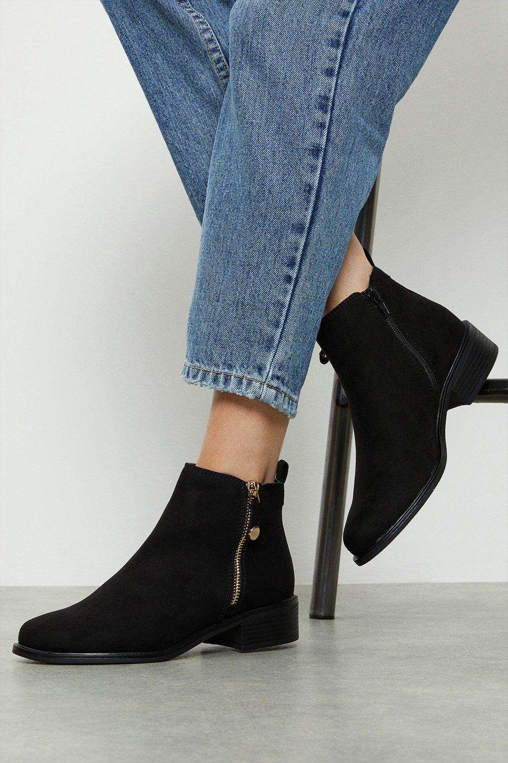 dorothy perkins black suede ankle boots