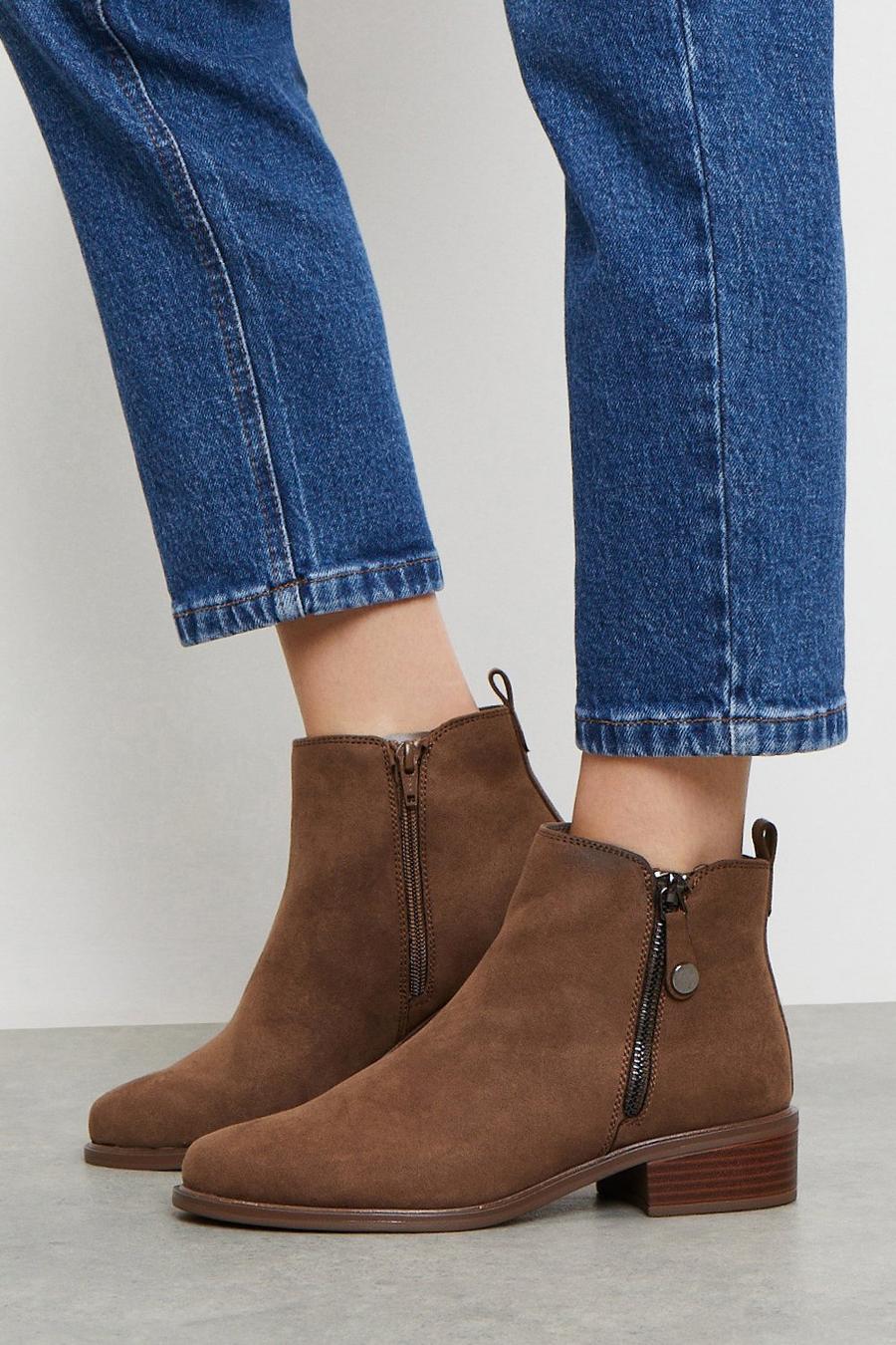 Mable Side Zip Ankle Boots