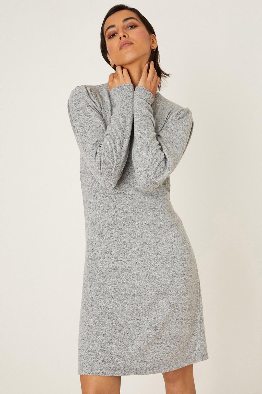 Grey marl Tall Mini Brushed Dress image number 1