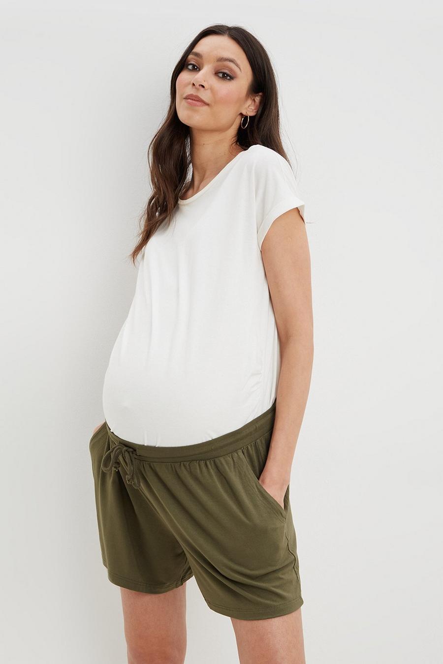Maternity Khaki Shorts