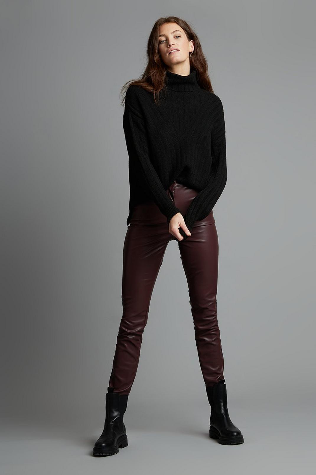 105 Tall Ribbed Roll Neck Jumper image number 2