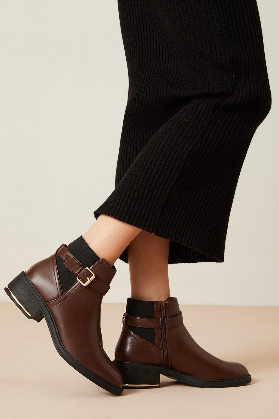 186 Milly Buckle Detail Ankle Boot image number 1