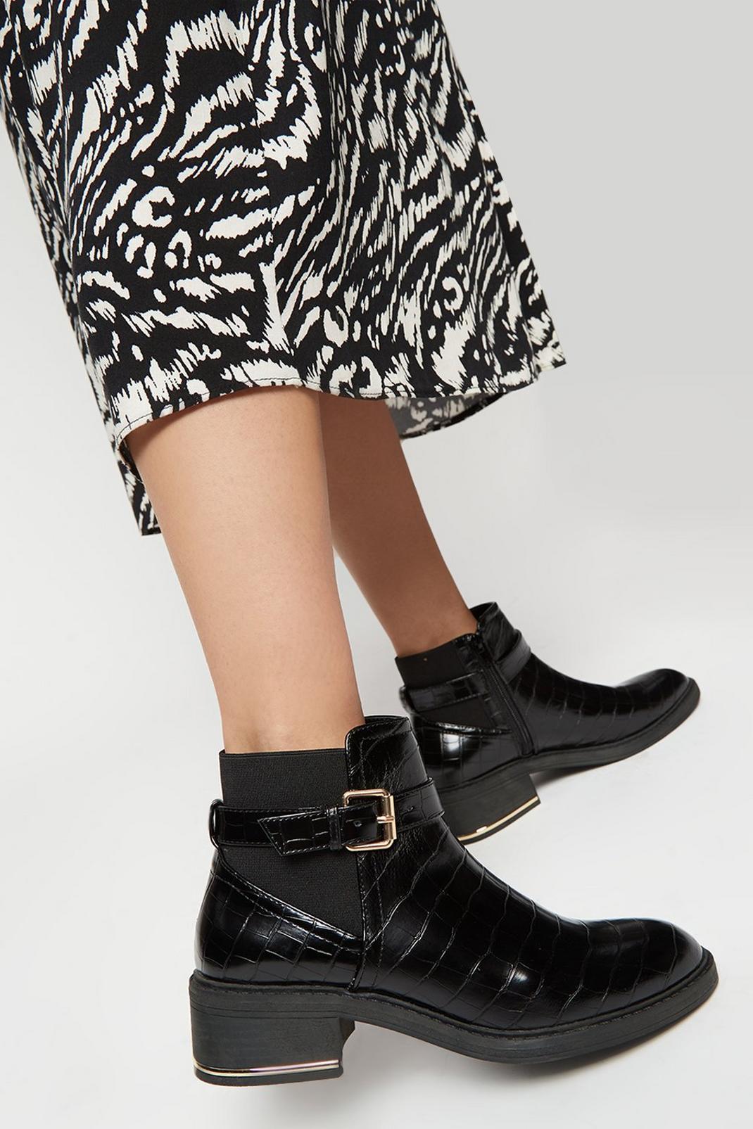 268 Milly Buckle Detail Ankle Boot image number 1