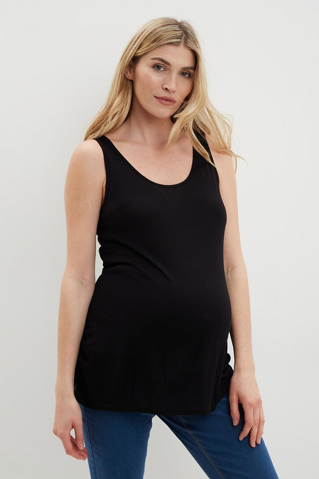 Multi Maternity Black And Spot Two Pack Vest image number 1