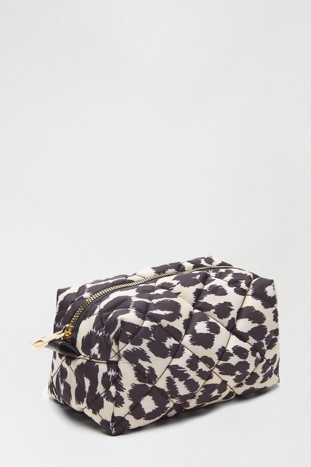 193 Leopard Print Quilted Makeup Bag image number 2