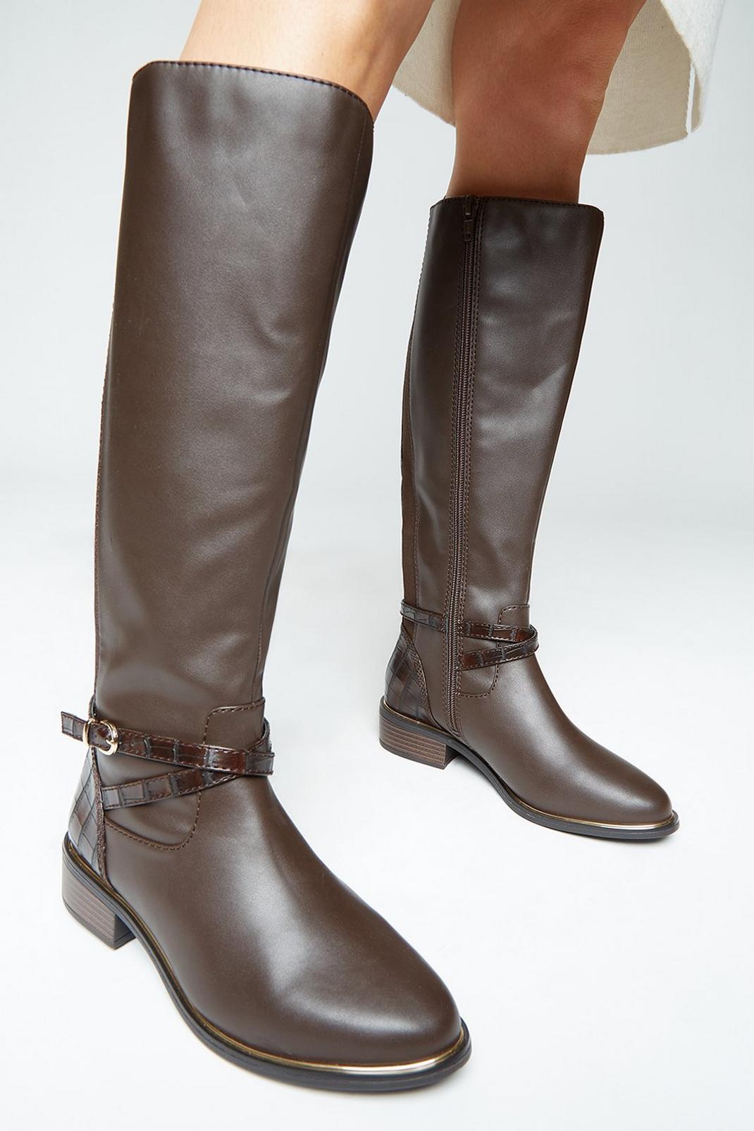 166 Kennedy Ankle Strap High Leg Boot image number 2