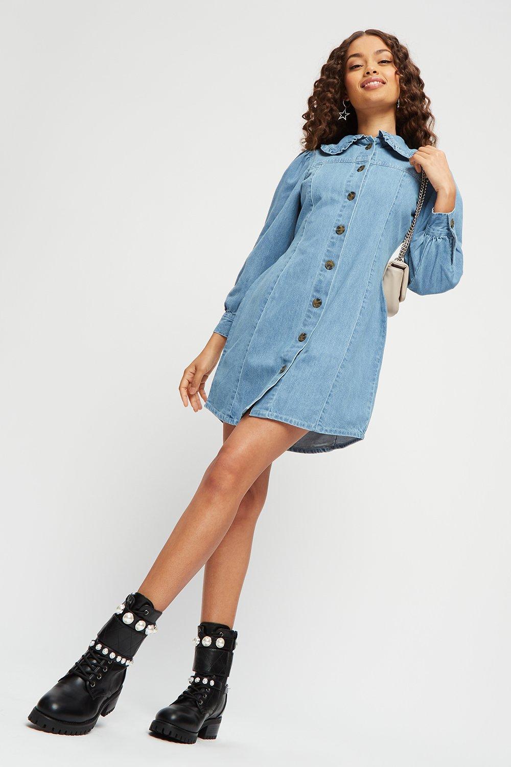 dorothy perkins tall denim dress