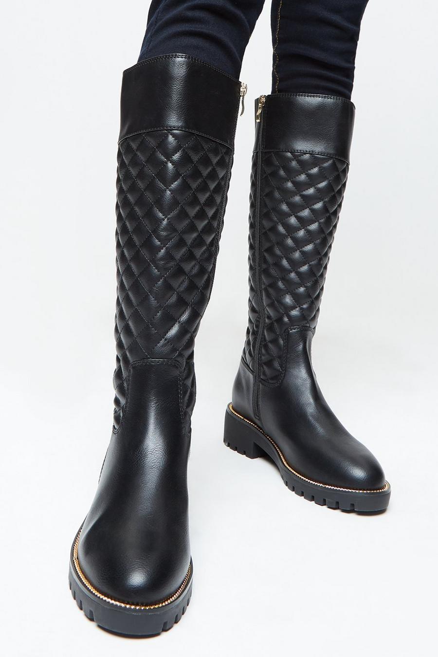 Comfort Wide Fit Kinsley Quilted High Leg Boot