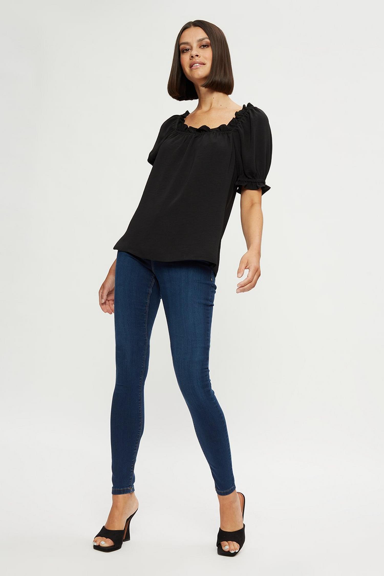 Black Gypsy Top | Dorothy Perkins UK